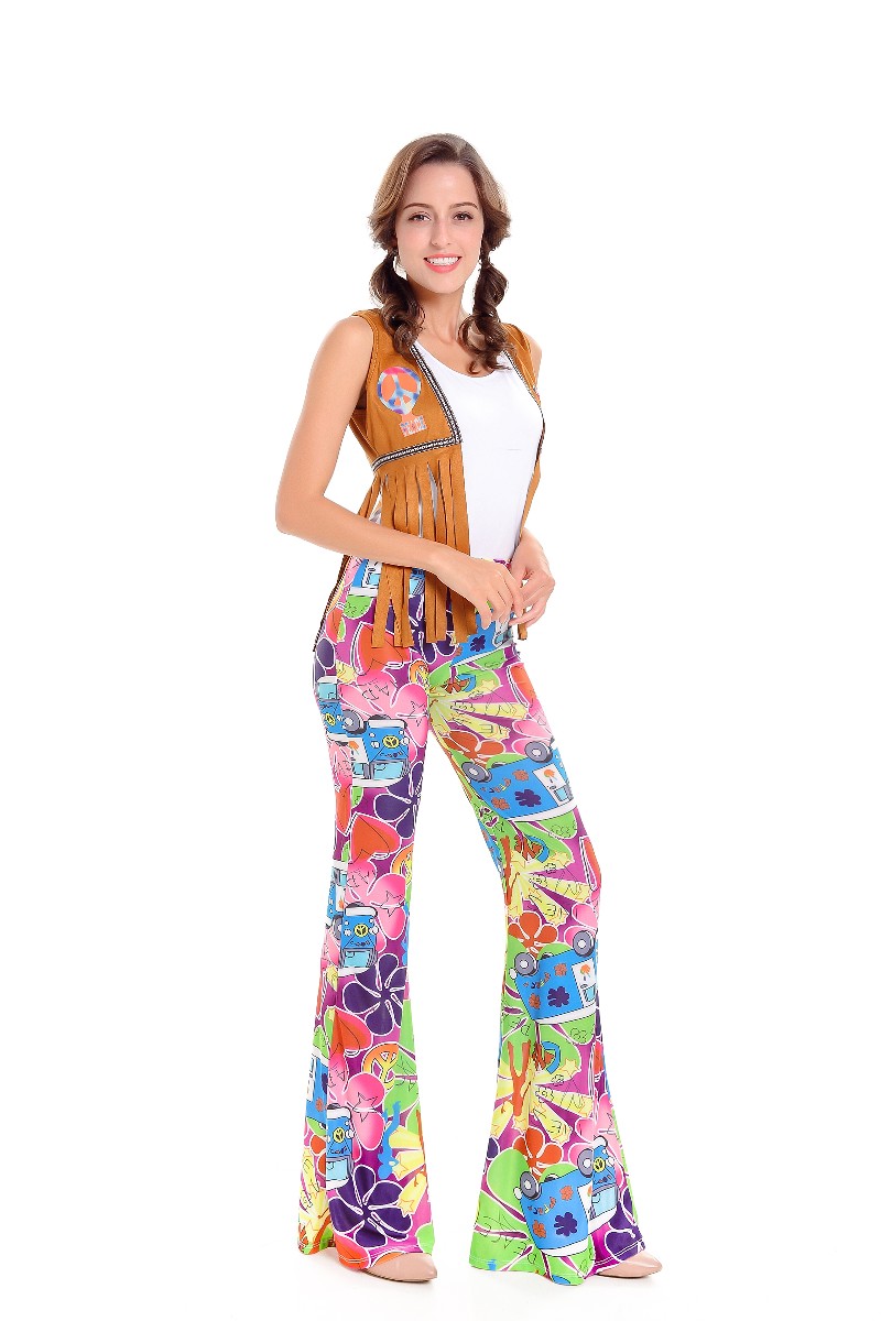 F1806 1960s Hippie costume for women